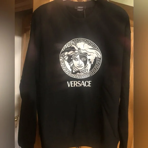 Versace embroidered Medusa Logo Cotton Jersey Sweatshirt 💎 - Picture 3 of 11